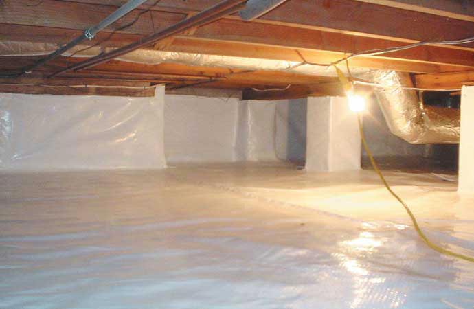 Crawl space encapsulation services for improved insulation.