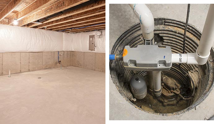 basement waterproofing and sump pump services