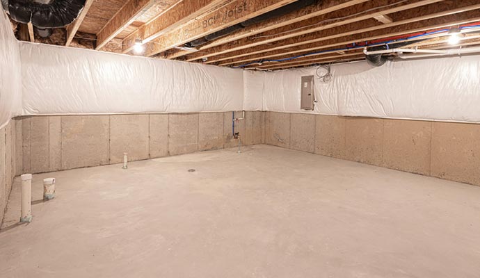 water proofed basement