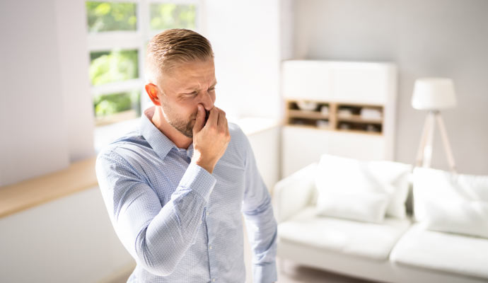 Man standing in a living room