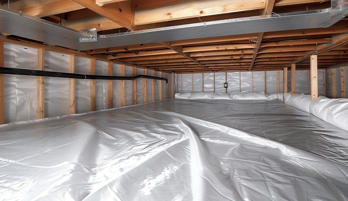 A clean crawl space A clean crawl space