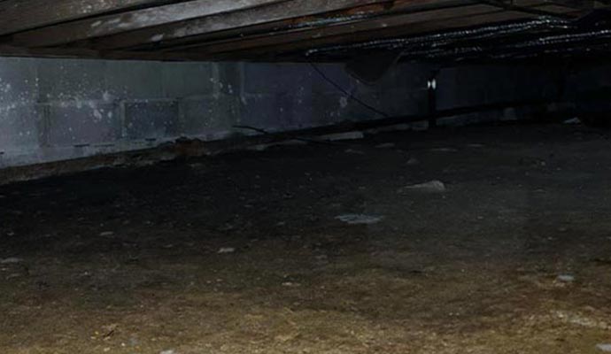 Cracked crawl space