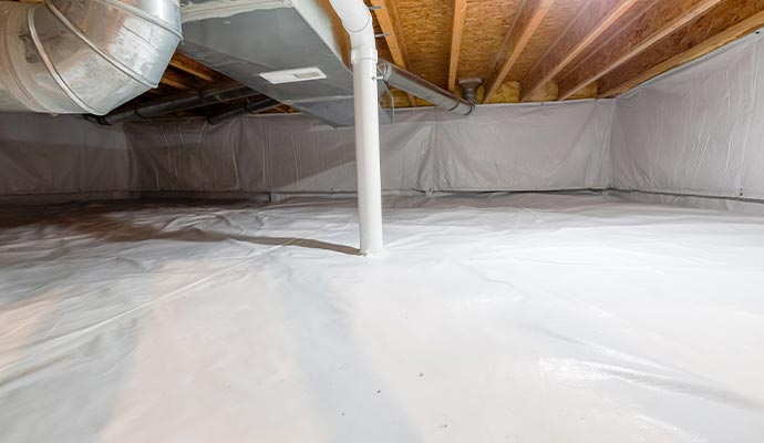 Well ventilated crawl space