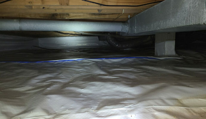 A clean space in crawl space