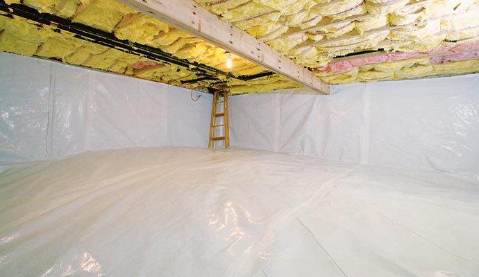 Empty crawl space Empty crawl space