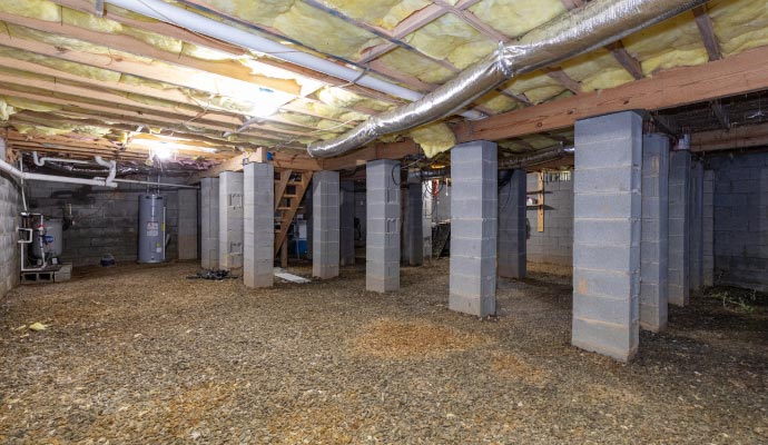 Crawl space foundation piller Crawl space foundation piller