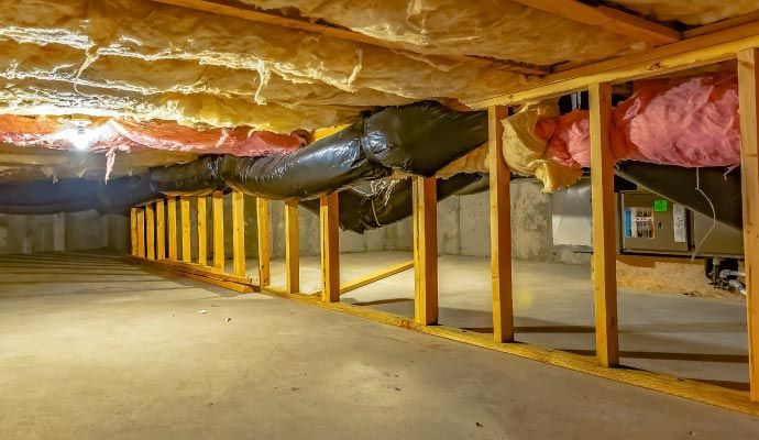 Insulated crawl space Insulated crawl space
