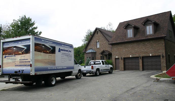 Service vehicle of Americrawl Service vehicle of Americrawl