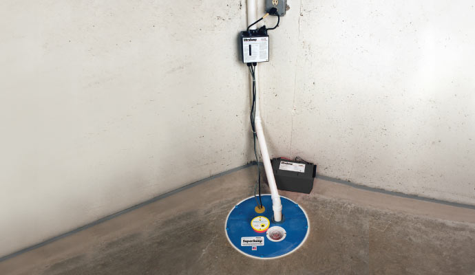 clean basement sump pump