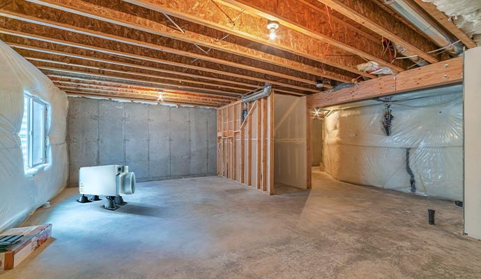 wood insulation basement dehumidifier